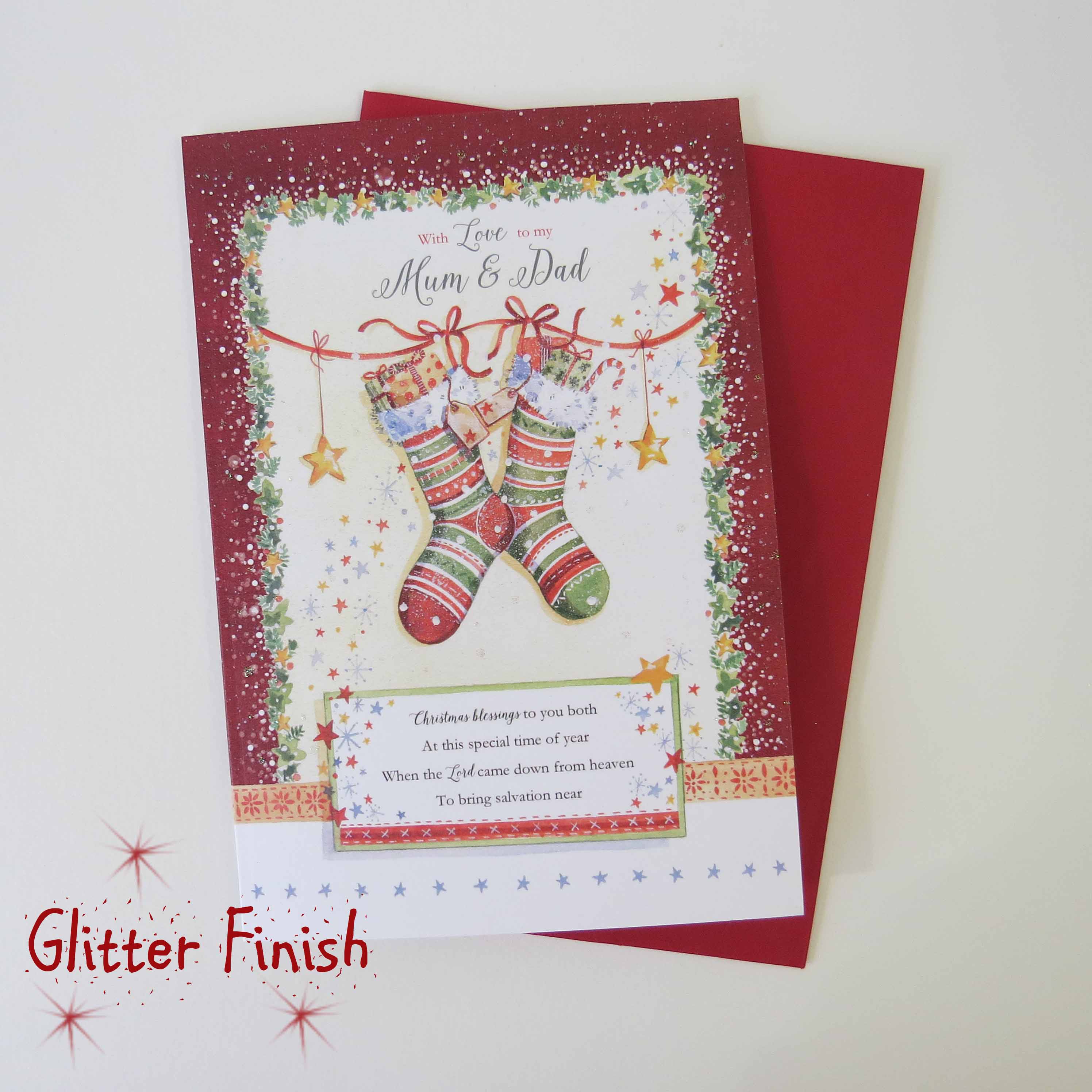 MUM AND DAD CHRISTMAS CARD