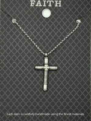 MEN'S METAL CROSS NECKLACE