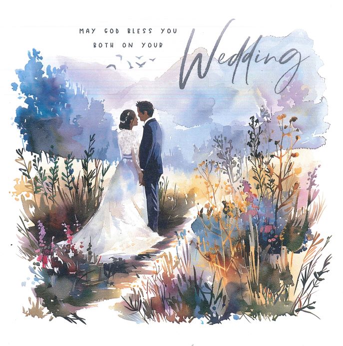 GOD BLESS YOU WEDDING CARD
