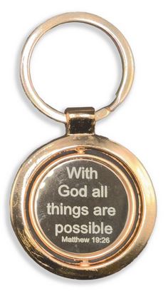 WITH GOD ALL THINGS KEYRING