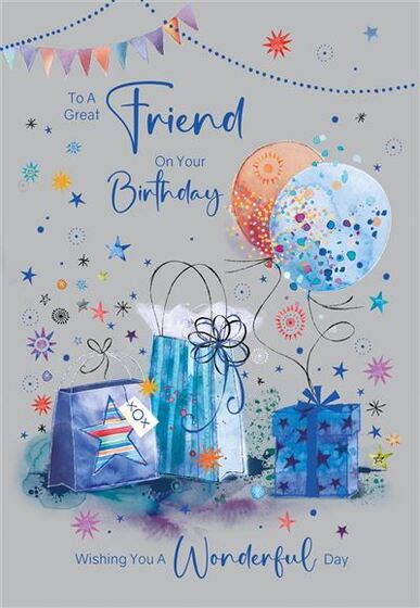 WONDERFUL FRIEND BIRTHDAY CARD MALE