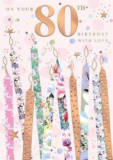 AGE 80 BIRTHDAY CARD