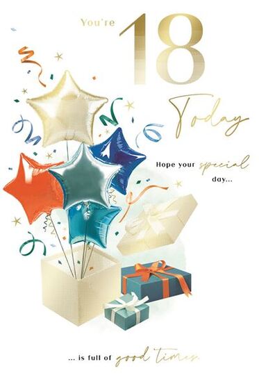 HAPPY 18TH BIRTHDAY CARD