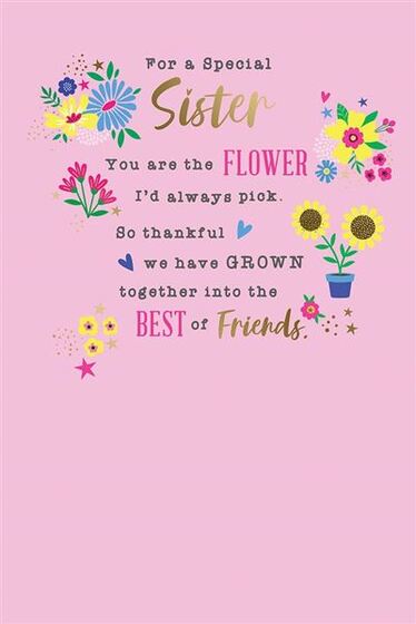 SISTER BIRTHDAY CARD