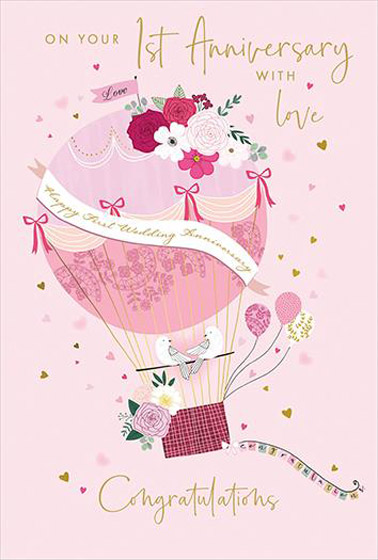 FIRST ANNIVERSARY GREETING CARD