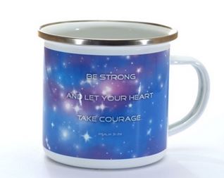 TIN MUG BE STRONG STARS