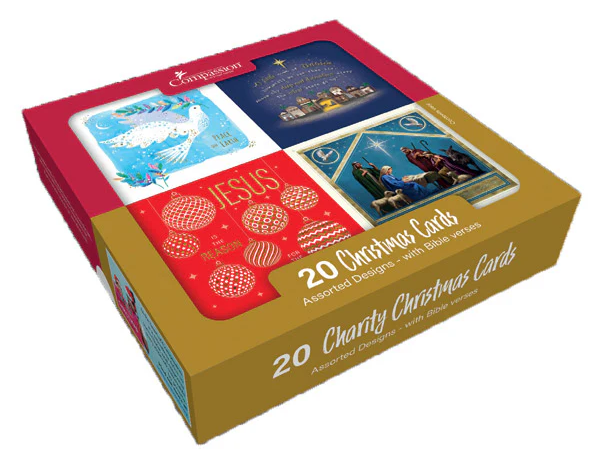 COMPASSION CHARITY CHRISTMAS CARDS BOX OF 20