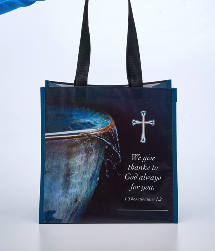 OVERFLOWING WITH THANKS TOTE BAG