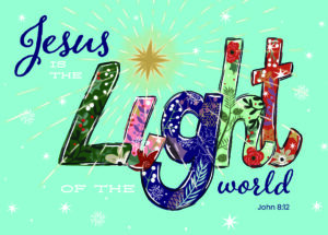 JESUS LIGHT OF THE WORLD CHRISTMAS CARDS