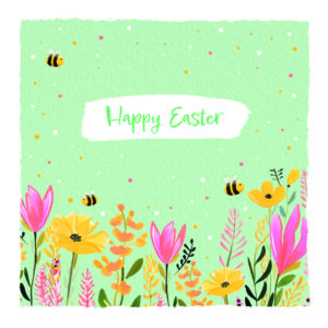 SPRING BEES PACK OF 4 EASTER CARDS