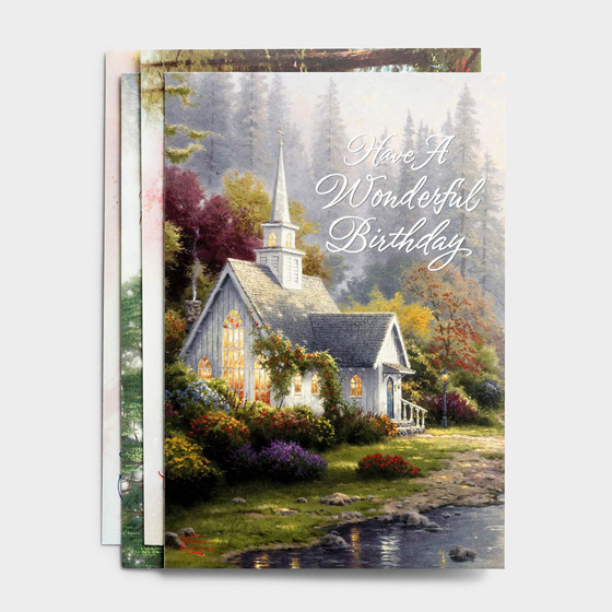 THOMAS KINKADE BIRTHDAY BOX OF CARDS