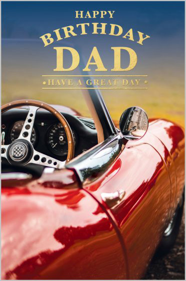 DAD CAR BIRTHDAY GREETING CARD