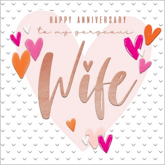 WIFE ANNIVERSARY GREETING CARD