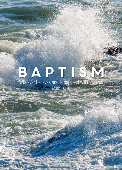 BAPTISM SEA GREETING CARD
