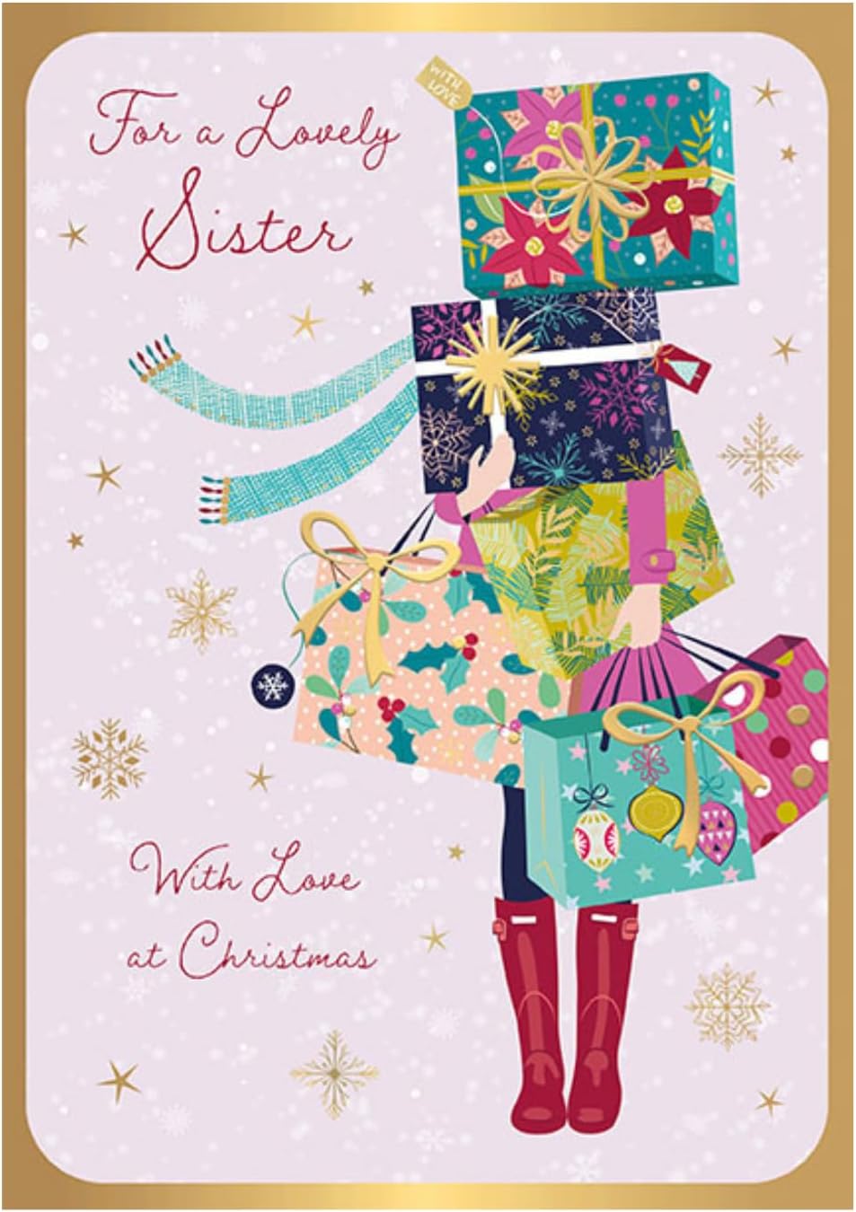 LOVELY SISTER CHRISTMAS CARD