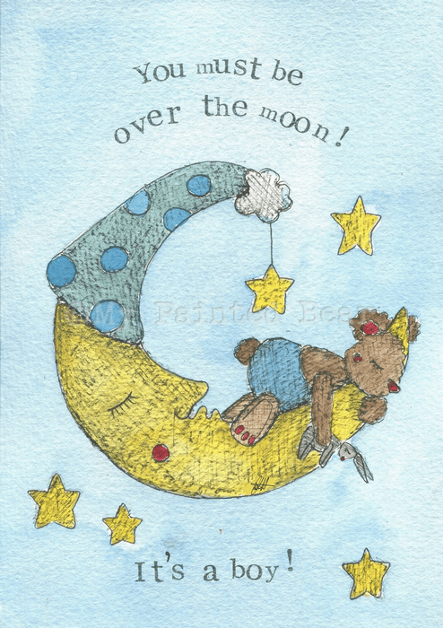 BOY OVER THE MOON CARD