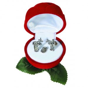 5 PIECE NATIVITY SET IN ROSE GIFT BOX