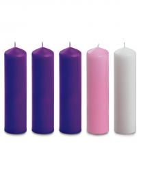 2 X 8 INCH ADVENT CANDLE SET