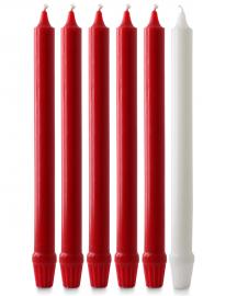 1 X 12 INCH FLUTED ADVENT CANDLE SET