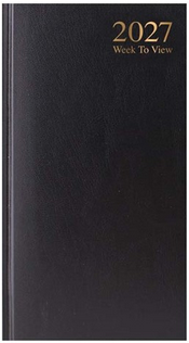 SLIMLINE WEEK TO VIEW DIARY 2027 HB BLACK