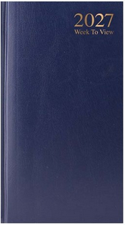 SLIMLINE WEEK TO VIEW DIARY 2027 HB BLUE