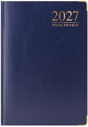 A5 WEEK TO VIEW DIARY 2027 BLUE
