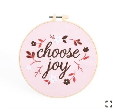 CHOOSE JOY EMBROIDERY KIT 