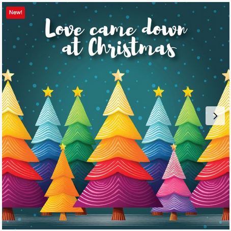 CHRISTMAS LOVE CHRISTMAS CARDS PACK OF 10 