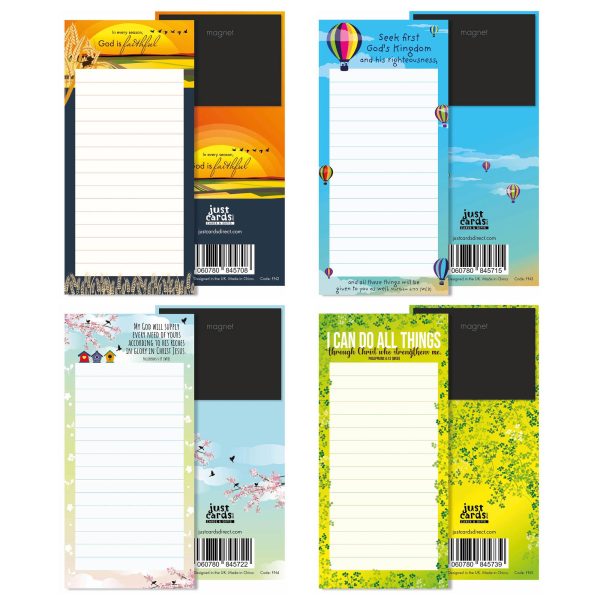 4 PACK CHRISTIAN FRIDGE NOTEPADS  