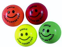 SMILE JESUS LOVES YOU BOUNCY BALL 4 PACK