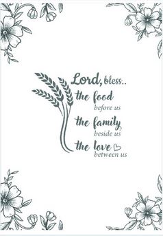 LORD BLESS THE FOOD TEA TOWEL