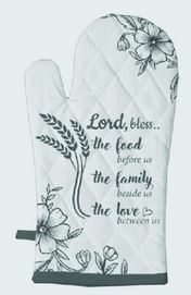 LORD BLESS THE FOOD OVEN GLOVES PAIR