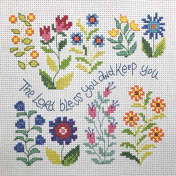 HANNAH DUNNETT CROSS STITCH PATTERN BLESS YOU AND KEEP YOU