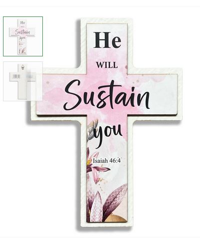 CROSS PLAQUE HE WILL SUSTAIN YOU