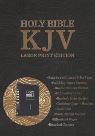 KJV LARGE PRINT BIBLE BLACK IMITATION