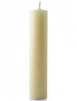 1 3/8 X 15 INCH IVORY BEESWAX CANDLE
