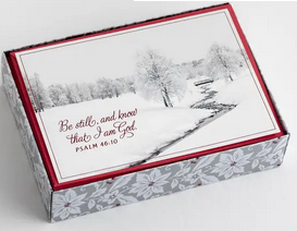 BE STILL AND KNOW CHRISTMAS CARDS BOX OF 18 BE STILL AND KNOW CHRISTMAS CARDS BOX OF 18