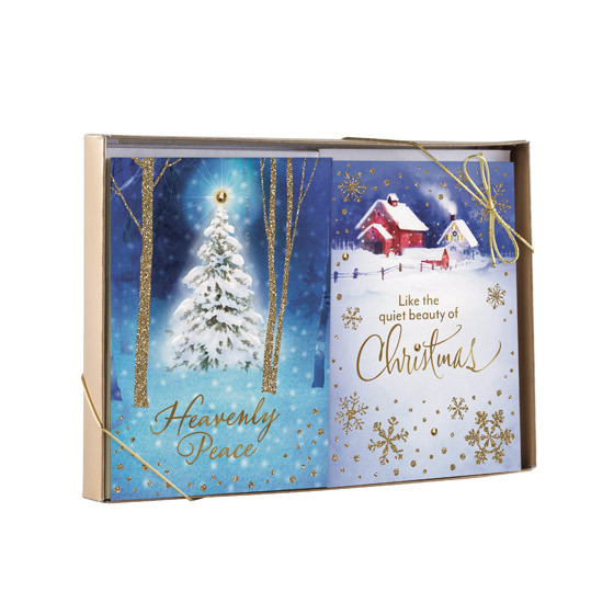 SNOWY SCENES DUAL PACK CHRISTMAS CARDS BOX OF 24