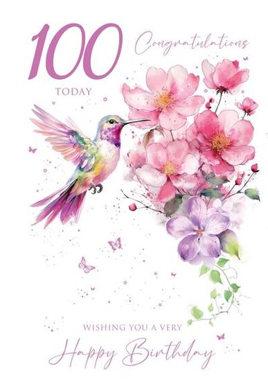 BIRTHDAY CARD FEMALE AGE 100