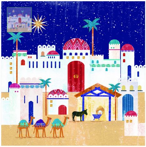 AWAY IN A MANGER CHRISTMAS CARDS