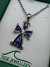 TJ CROSS NECKLACE PURPLE