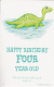 BIRTHDAY POSTCARD PACKET AGE 4 PACK OF 12