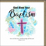 GOD BLESS BAPTISM CARD