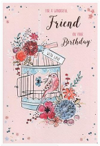 FRIEND BIRTHDAY CARD WITH BIRD