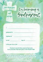 GOD BLESS YOU GODPARENT CERTIFICATES PACK OF 10 