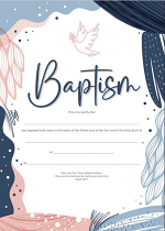 BAPTISM CERTIFICATE PACK OF 10