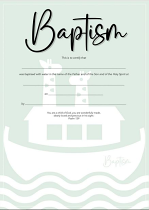 BAPTISM CERTIFICATE PACK OF 10