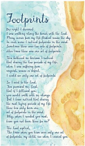 FOOTPRINTS PRAYER CARD