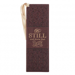 BE STILL AND KNOW BOOKMARK FAUX LEATHER