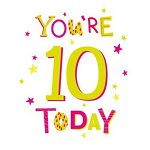 10TH BIRTHDAY GREETINGS CARD